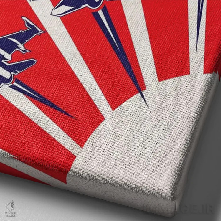 تابلو مینیمال پوستر جایگزین تاپ گان اثر پوپیت - نمای نزدیک بافت بوم