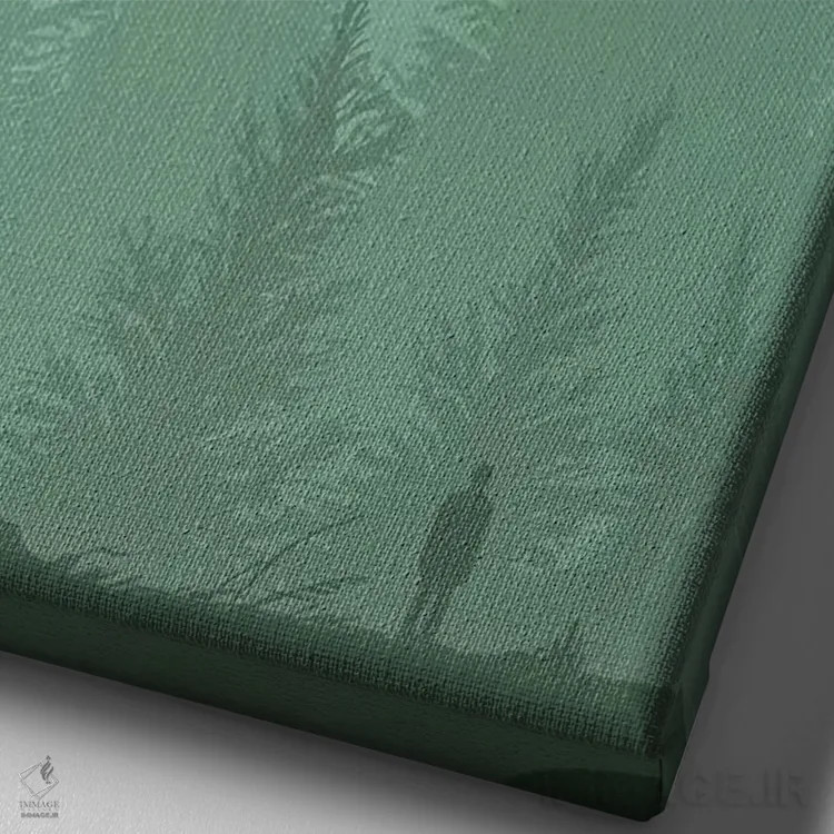 تابلو مینیمال پوستر منظره قله های دوقلو اثر پوپیت - نمای نزدیک بافت بوم