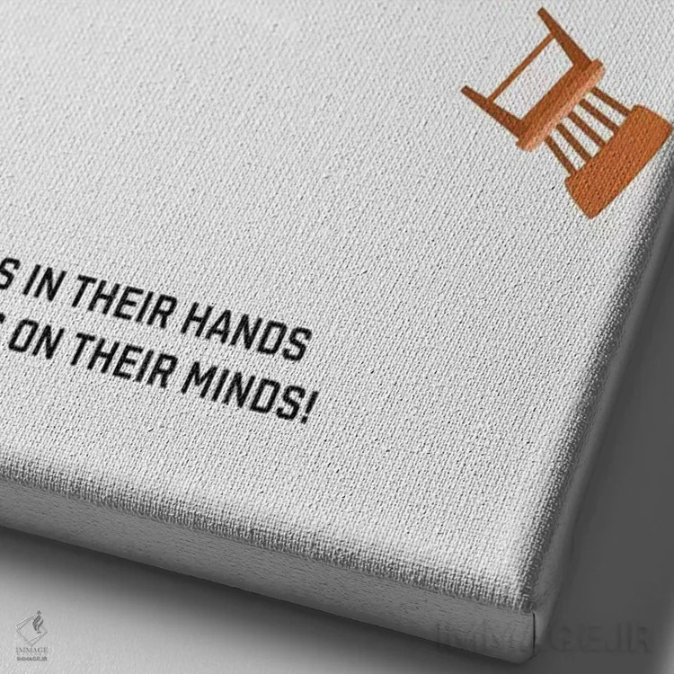 تابلو دکوراتیو پوستر مینی مالیستی دوازده مرد خشمگین اثر پوپیت - نمای نزدیک بافت بوم