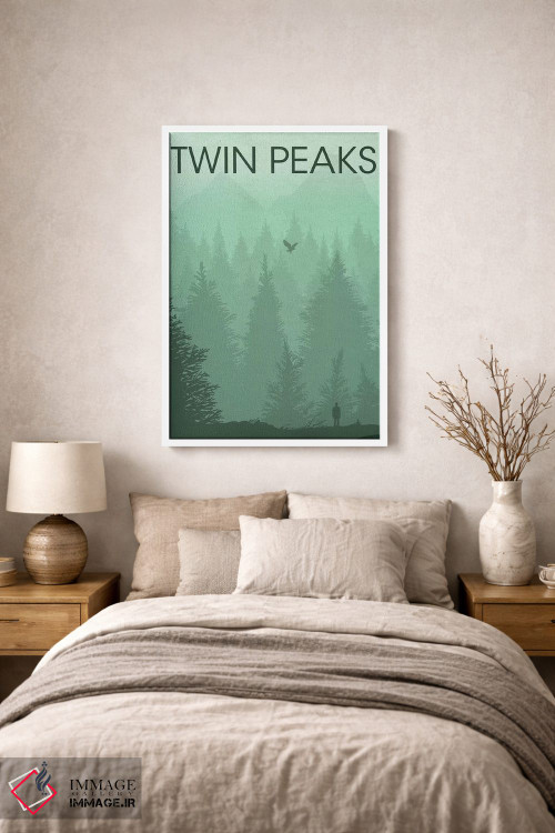 تابلو مینیمال پوستر منظره قله های دوقلو اثر پوپیت - D1W