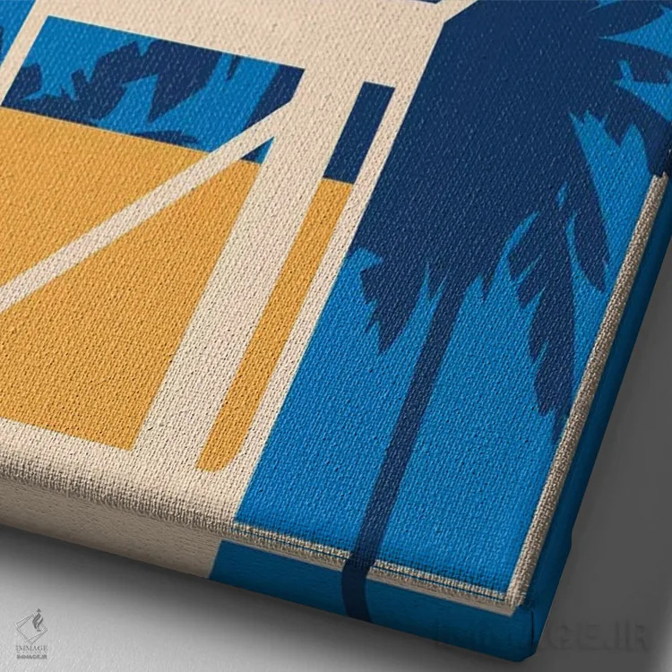 تابلو مینیمال پوستر جایگزین جکی براون اثر پوپیت - نمای نزدیک بافت بوم