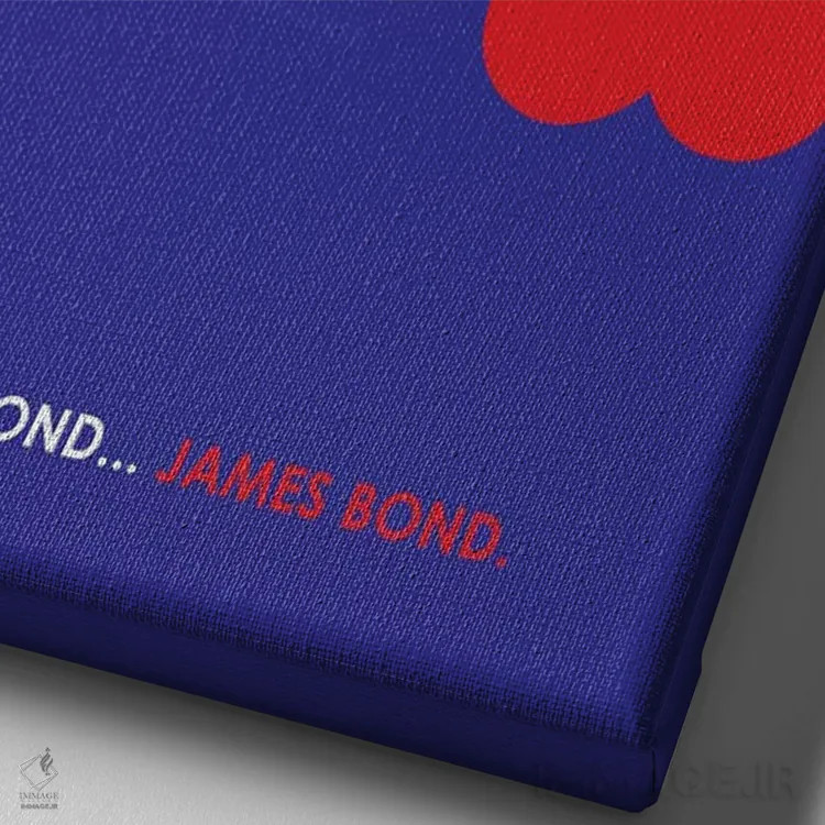 تابلو مینیمال پوستر مینی مالیستی کازینو رویال اثر پوپیت - نمای نزدیک بافت بوم