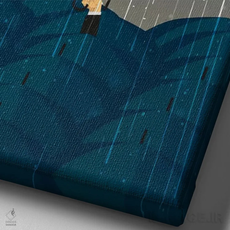 تابلو مینیمال پوستر مینی مالیستی چگونه با مادرت آشنا شدم اثر پوپیت - نمای نزدیک بافت بوم