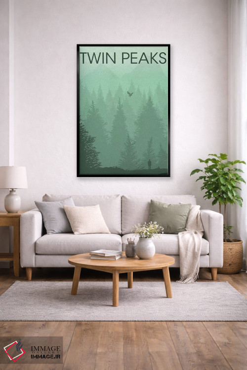 تابلو مینیمال پوستر منظره قله های دوقلو اثر پوپیت - D2B