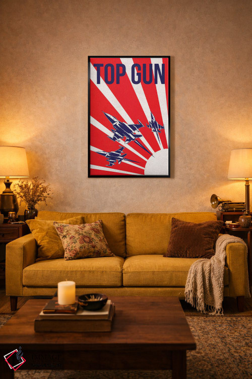 تابلو مینیمال پوستر جایگزین تاپ گان اثر پوپیت - D3B