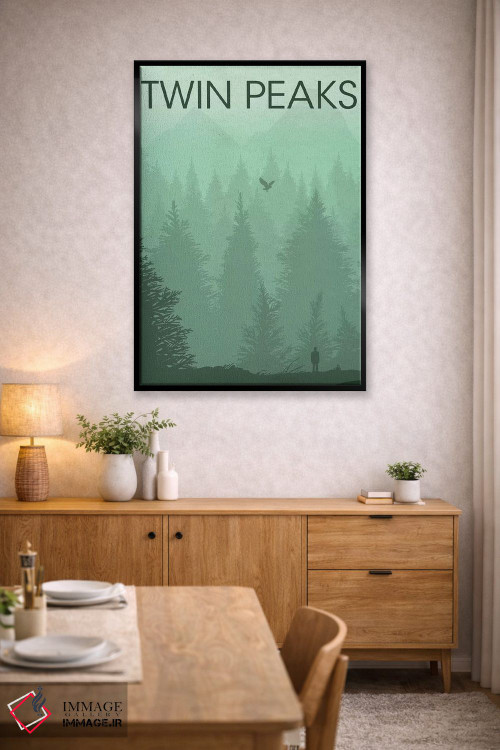 تابلو مینیمال پوستر منظره قله های دوقلو اثر پوپیت - D5B