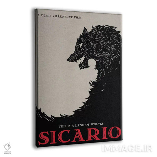 تابلو مینیمال پوستر جایگزین مینی مالیستی سیکاریو اثر پوپیت - نمای پرسپکتیو محصول
