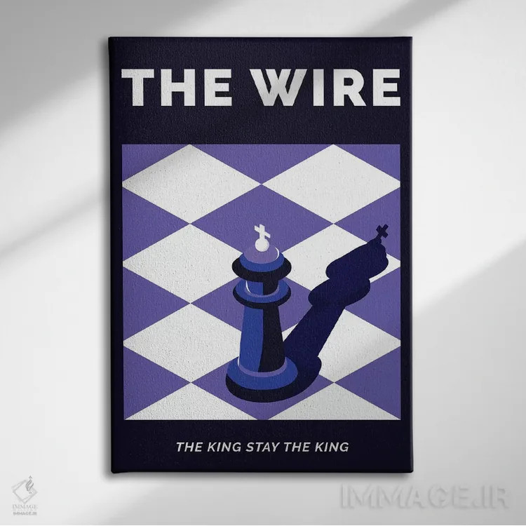 تابلو مینیمال پوستر جایگزین سریال وایر اثر پوپیت - نمای روبهرو روی دیوار
