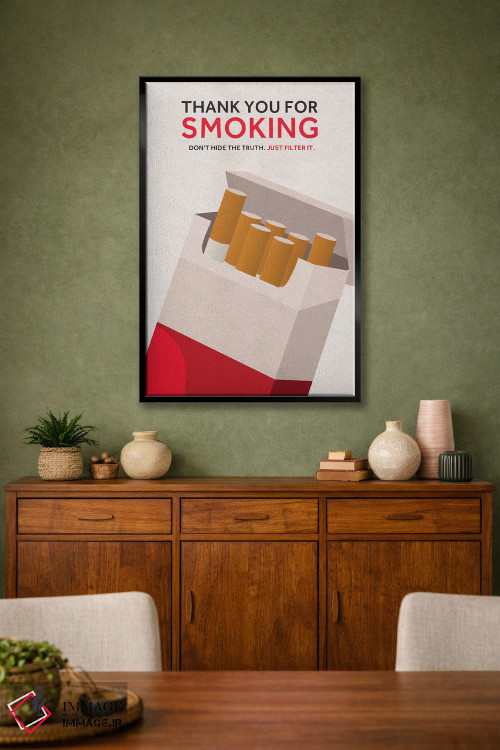 تابلو مینیمال پوستر جایگزین متشکرم که سیگار می کشی اثر پوپیت - D2B