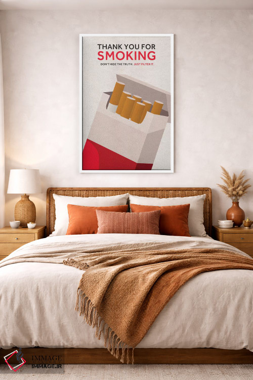 تابلو مینیمال پوستر جایگزین متشکرم که سیگار می کشی اثر پوپیت - D3W