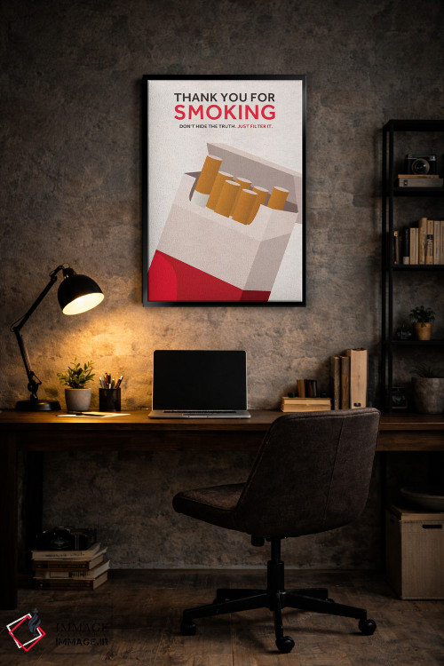 تابلو مینیمال پوستر جایگزین متشکرم که سیگار می کشی اثر پوپیت - D6B