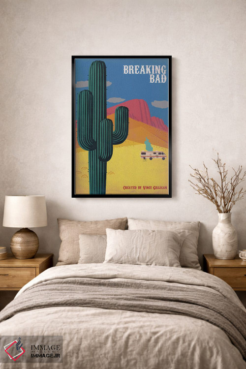 تابلو مینیمال پوستر سبک قدیمی برکینگ بد اثر پوپیت - D1B