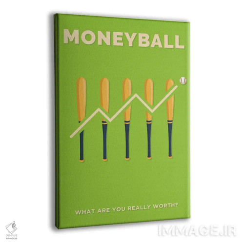 تابلو مینیمال پوستر مینی مالیستی مانی بال اثر پوپیت - نمای پرسپکتیو محصول