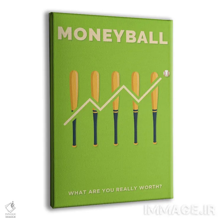 تابلو مینیمال پوستر مینی مالیستی مانی بال اثر پوپیت - نمای پرسپکتیو محصول