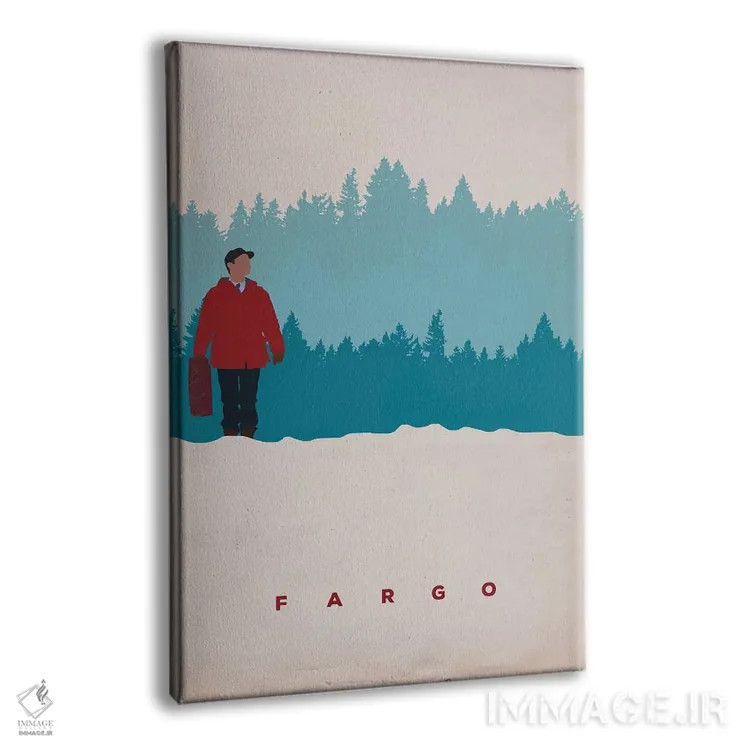 تابلو مینیمال پوستر مینی مالیستی فارگو اثر پوپیت - نمای پرسپکتیو محصول