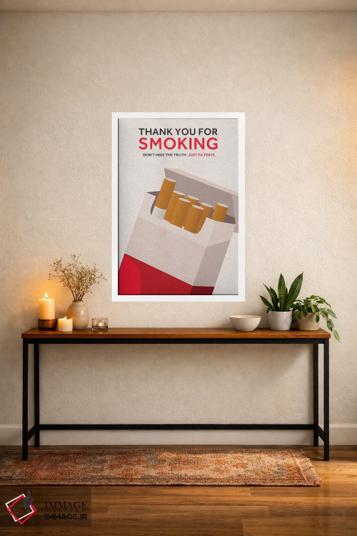 تابلو مینیمال پوستر جایگزین متشکرم که سیگار می کشی اثر پوپیت - D4W
