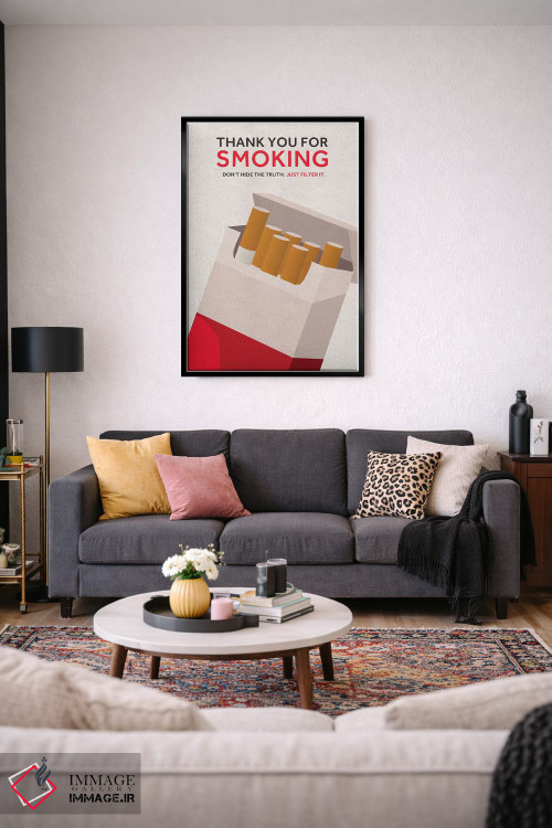 تابلو مینیمال پوستر جایگزین متشکرم که سیگار می کشی اثر پوپیت - D5B