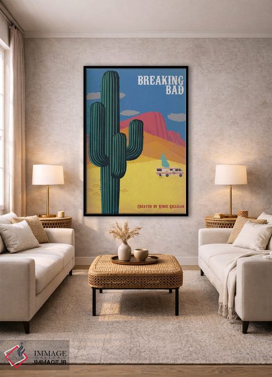 تابلو مینیمال پوستر سبک قدیمی برکینگ بد اثر پوپیت - D2B