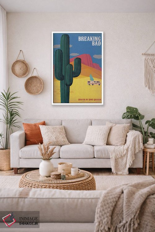 تابلو مینیمال پوستر سبک قدیمی برکینگ بد اثر پوپیت - D3W