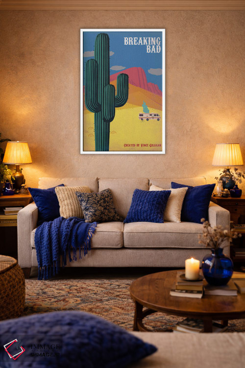 تابلو مینیمال پوستر سبک قدیمی برکینگ بد اثر پوپیت - D4W