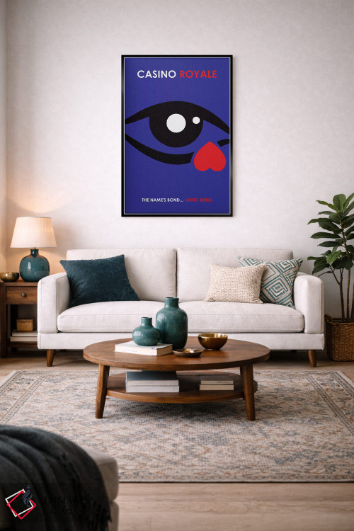 تابلو مینیمال پوستر مینی مالیستی کازینو رویال اثر پوپیت - D5B