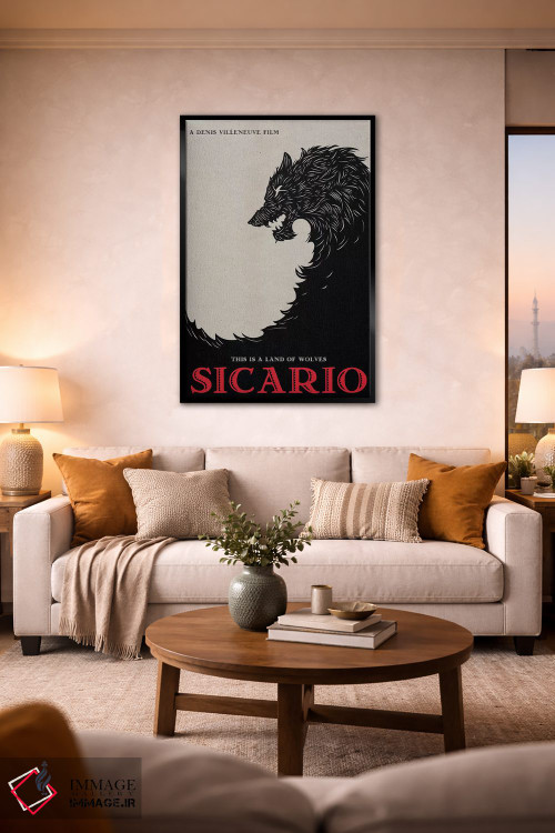 تابلو مینیمال پوستر جایگزین مینی مالیستی سیکاریو اثر پوپیت - D1B