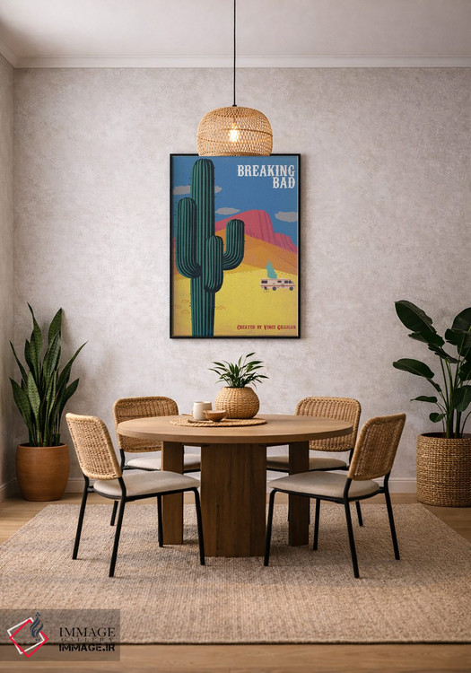 تابلو مینیمال پوستر سبک قدیمی برکینگ بد اثر پوپیت - D6B
