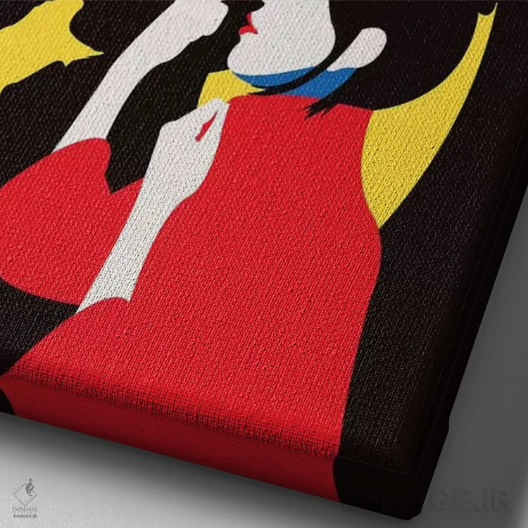 تابلو مینیمال پوستر جایگزین یک ستاره متولد شده است اثر پوپیت - نمای نزدیک بافت بوم