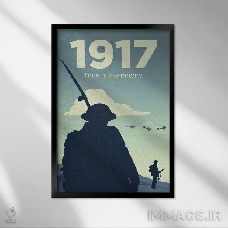 تابلو مینیمال پوستر جایگزین ۱۹۱۷ اثر پوپیت - نمای قابدار مشکی