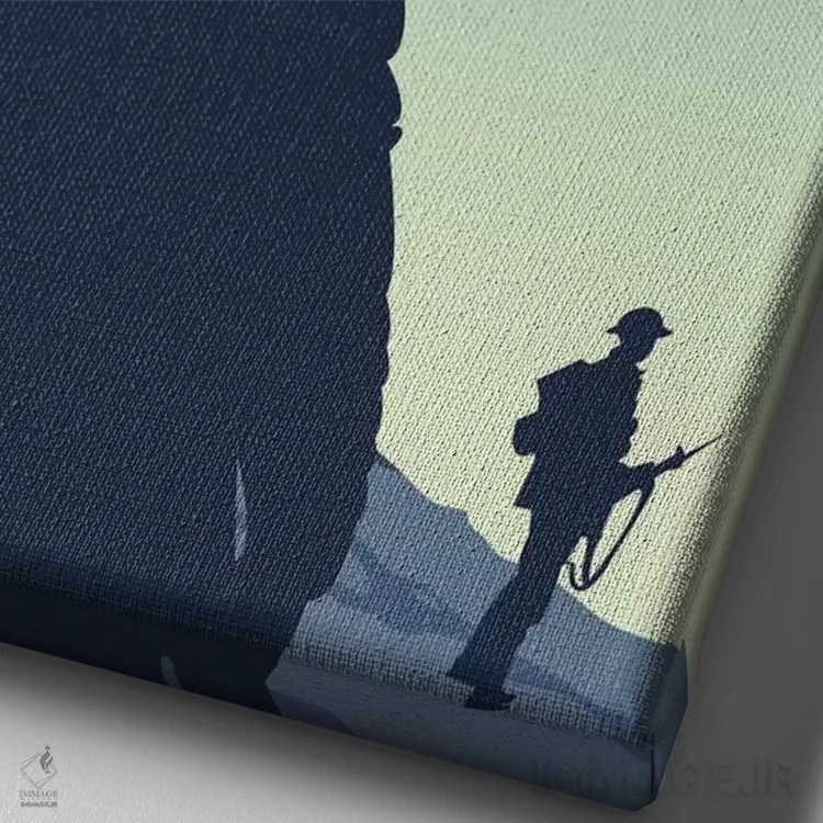 تابلو مینیمال پوستر جایگزین ۱۹۱۷ اثر پوپیت - نمای نزدیک بافت بوم