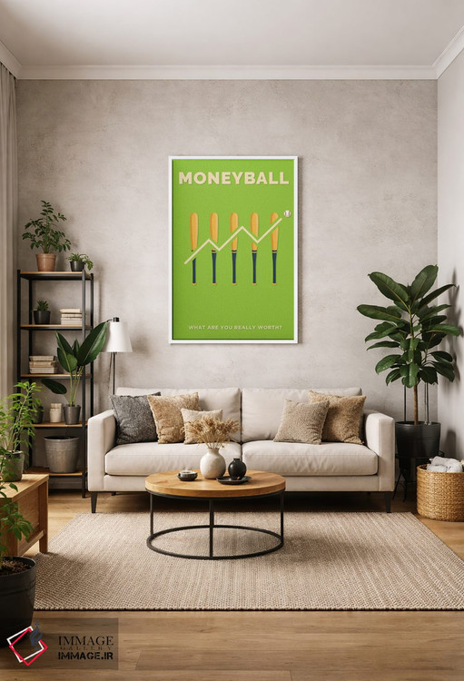 تابلو مینیمال پوستر مینی مالیستی مانی بال اثر پوپیت - D1W