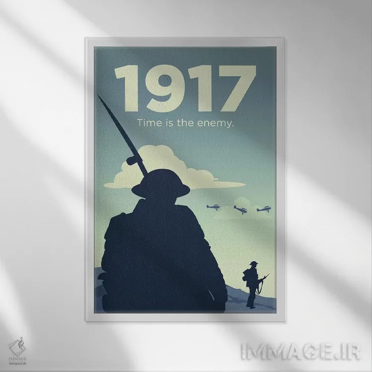 تابلو مینیمال پوستر جایگزین ۱۹۱۷ اثر پوپیت - نمای قابدار سفید