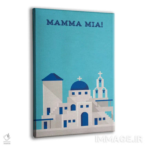 تابلو مینیمال پوستر مینی مالیستی مامامیا! اثر پوپیت - نمای پرسپکتیو محصول