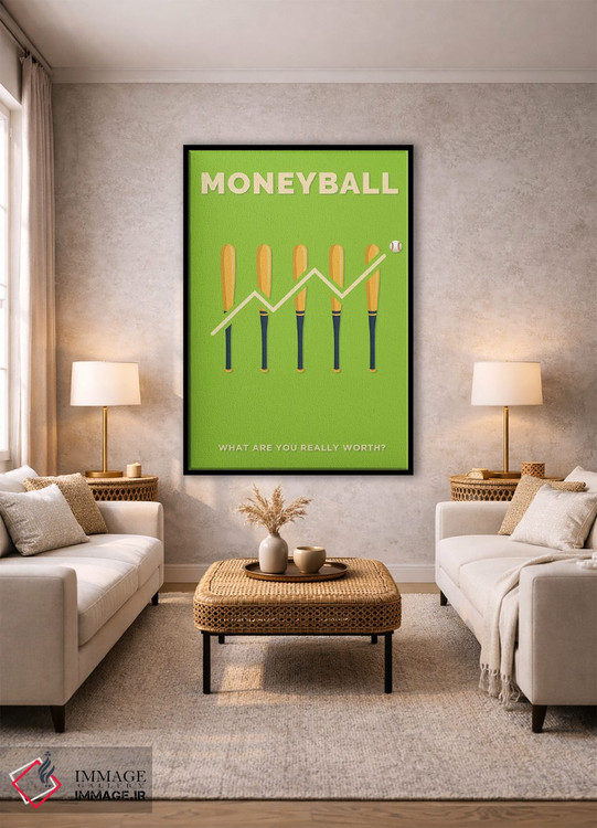 تابلو مینیمال پوستر مینی مالیستی مانی بال اثر پوپیت - D2B