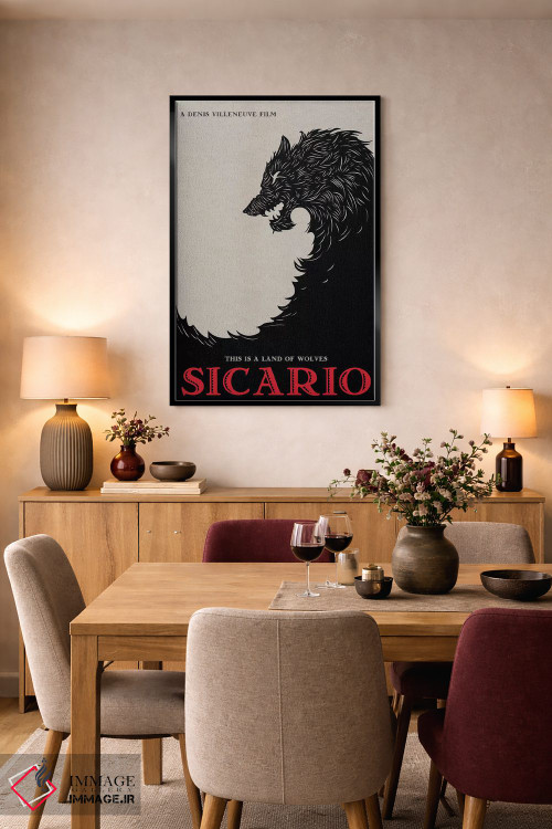 تابلو مینیمال پوستر جایگزین مینی مالیستی سیکاریو اثر پوپیت - D5B