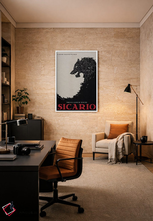 تابلو مینیمال پوستر جایگزین مینی مالیستی سیکاریو اثر پوپیت - D6W