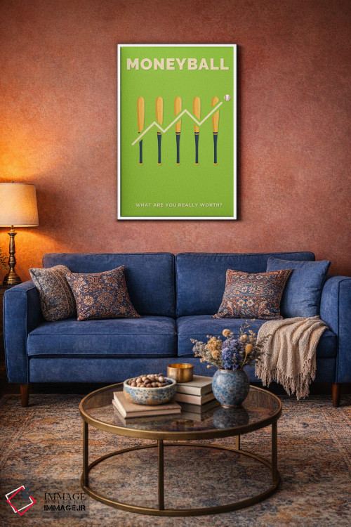 تابلو مینیمال پوستر مینی مالیستی مانی بال اثر پوپیت - D3W