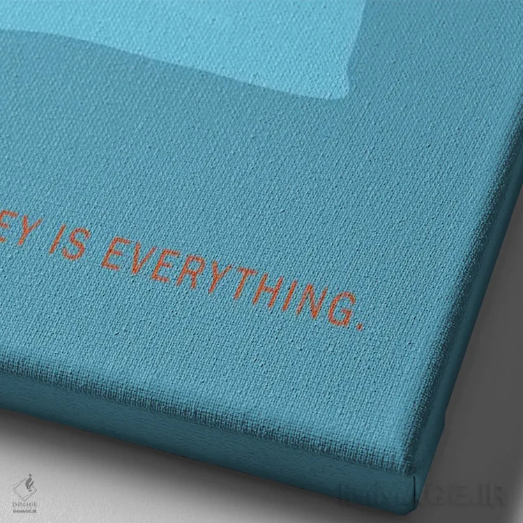 تابلو مینیمال پوستر مینی مالیستی جری مگوایر اثر پوپیت - نمای نزدیک بافت بوم