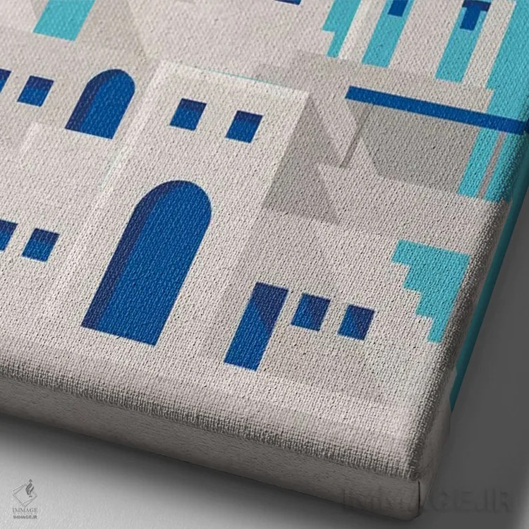 تابلو مینیمال پوستر مینی مالیستی مامامیا! اثر پوپیت - نمای نزدیک بافت بوم