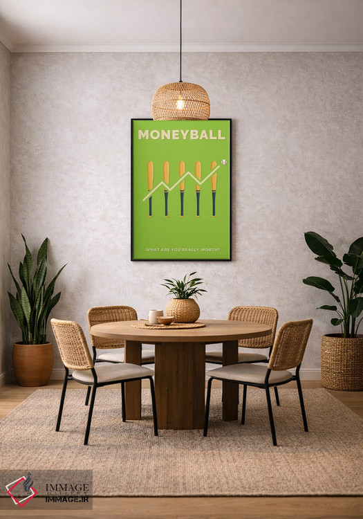 تابلو مینیمال پوستر مینی مالیستی مانی بال اثر پوپیت - D4B