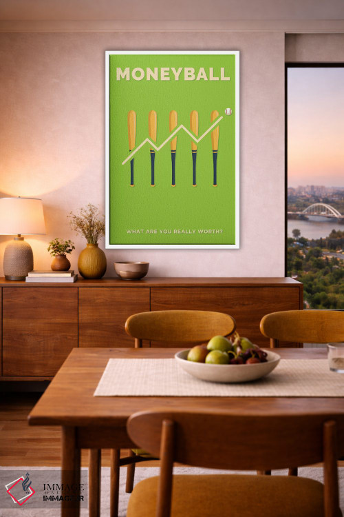 تابلو مینیمال پوستر مینی مالیستی مانی بال اثر پوپیت - D6W