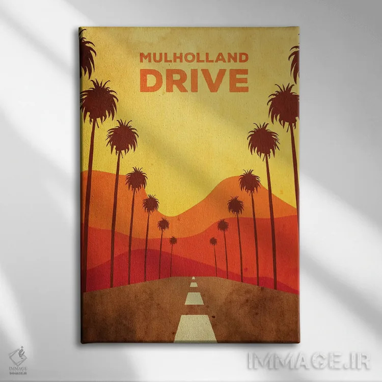 تابلو مینیمال پوستر جایگزین جاده مال هالند اثر پوپیت - نمای روبهرو روی دیوار