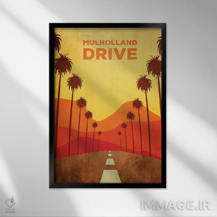 تابلو مینیمال پوستر جایگزین جاده مال هالند اثر پوپیت - نمای قابدار مشکی