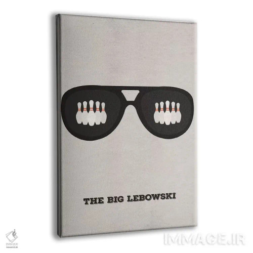 تابلو مینیمال پوستر مینی مالیستی بیگ لبوسکی ۲ اثر پوپیت - نمای پرسپکتیو محصول