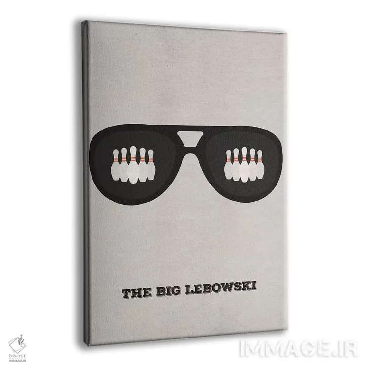 تابلو مینیمال پوستر مینی مالیستی بیگ لبوسکی ۲ اثر پوپیت - نمای پرسپکتیو محصول