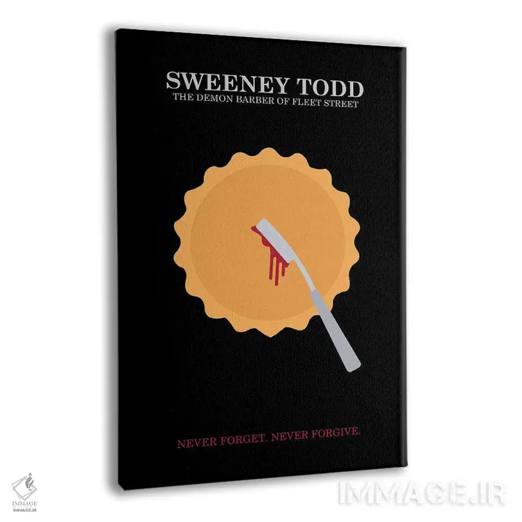 تابلو مینیمال پوستر مینی مالیستی سوئینی تاد اثر پوپیت - نمای پرسپکتیو محصول