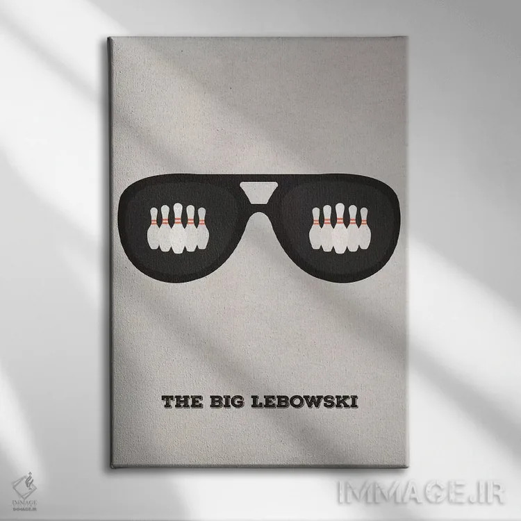 تابلو مینیمال پوستر مینی مالیستی بیگ لبوسکی ۲ اثر پوپیت - نمای روبهرو روی دیوار