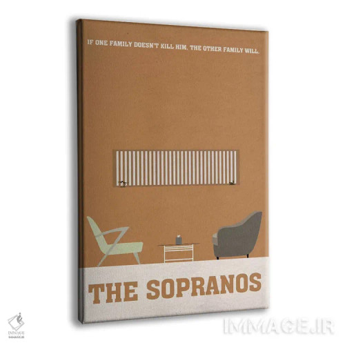 تابلو مینیمال پوستر مینی مالیستی سوپرانوها ۱ اثر پوپیت - نمای پرسپکتیو محصول