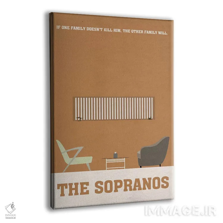 تابلو مینیمال پوستر مینی مالیستی سوپرانوها ۱ اثر پوپیت - نمای پرسپکتیو محصول
