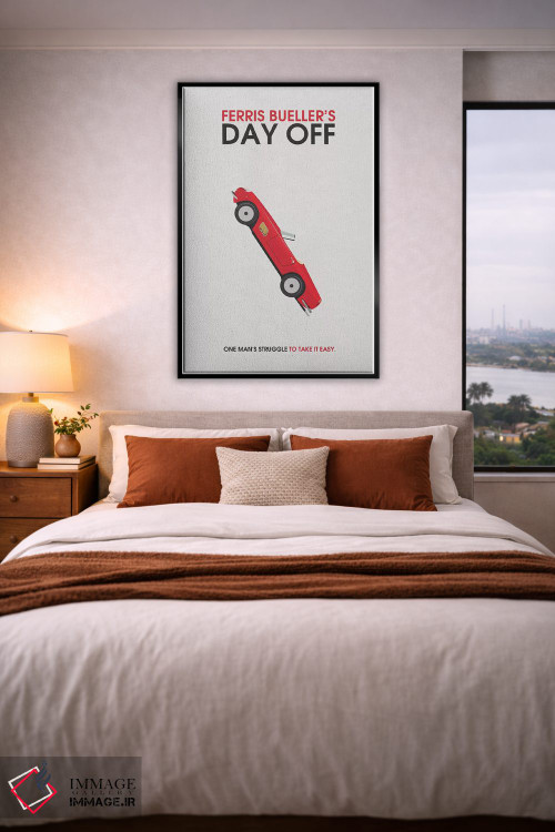 تابلو مینیمال پوستر جایگزین مینی مالیستی روز تعطیل فریس بولر اثر پوپیت - D4B